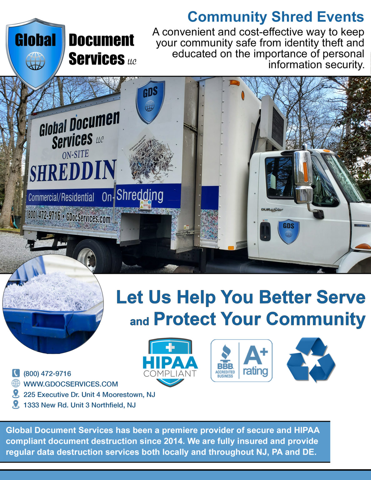 Shred Events Community Shredding Global Document Services, LLC